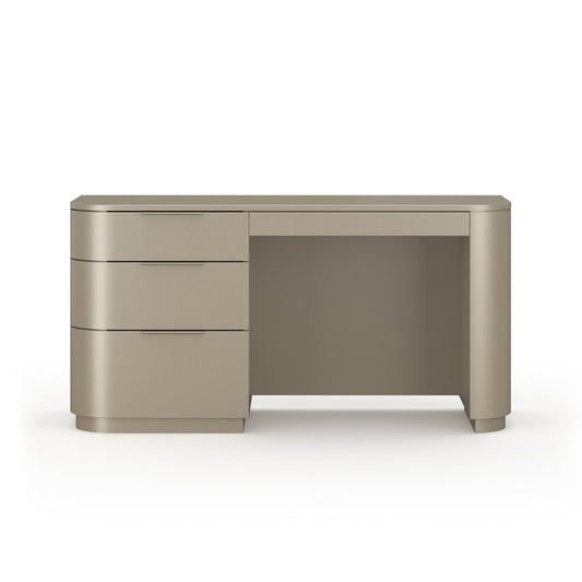 Caracole - Oblique Desk in Soft Silver Paint Gloss - CLA-024-451