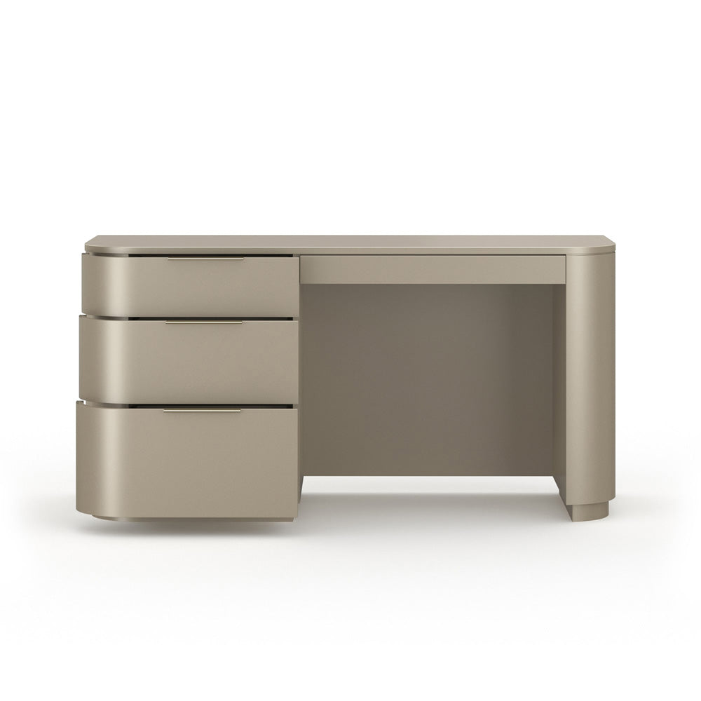 Caracole - Oblique Desk in Soft Silver Paint Gloss - CLA-024-451