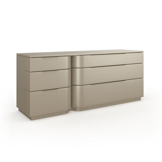 Caracole - Oblique Dresser in Soft Silver Paint Gloss - CLA-024-011 veiw 1