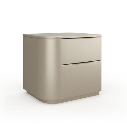Caracole - Oblique Left Nightstand in Soft Silver Paint Gloss - CLA-024-061 veiw 1