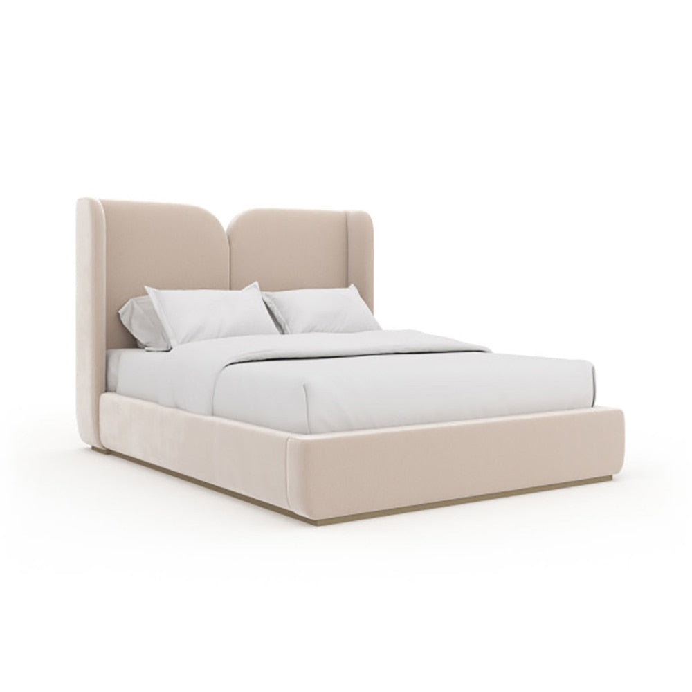 Caracole -  Oblique Queen Bed in Soft Silver Paint Gloss - CLA-024-105 veiw 1