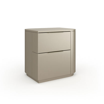 Caracole - Oblique Right Nightstand in Soft Silver Paint Gloss - CLA-024-062 veiw 1