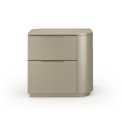 Caracole - Oblique Right Nightstand in Soft Silver Paint Gloss - CLA-024-062