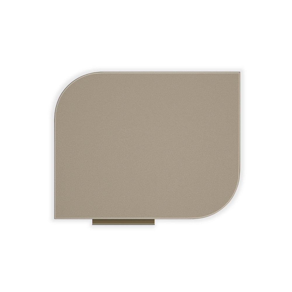 Caracole - Oblique Right Nightstand in Soft Silver Paint Gloss - CLA-024-062