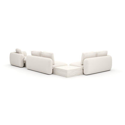 Caracole - Overlap 5Pc Left Sectional Ecru - UPH-425V-SEC30-B view 4