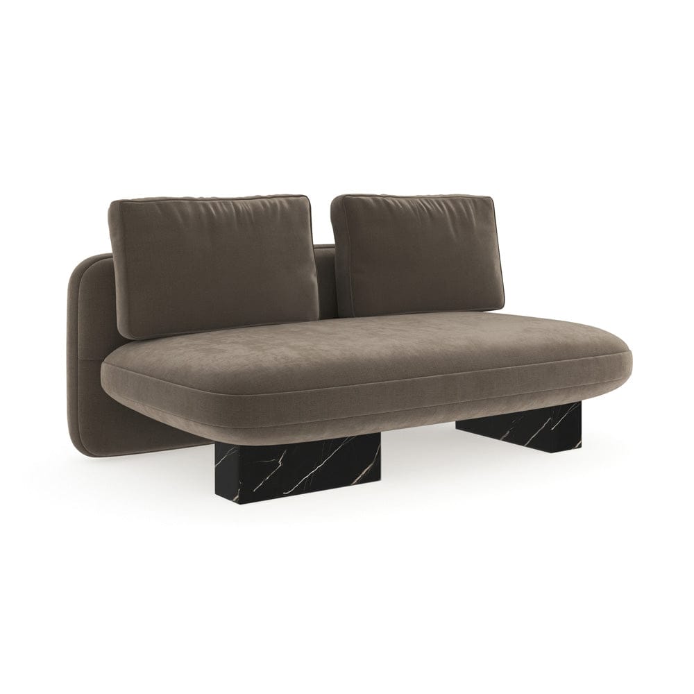 Caracole - Overlap Armless Loveseat Dk Taupe - UPH-425V-AL5-A view 1