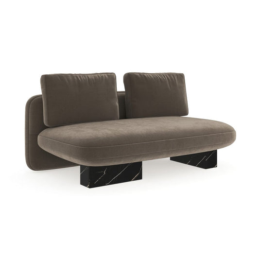 Caracole - Overlap Armless Loveseat Dk Taupe - UPH-425V-AL5-A view 1