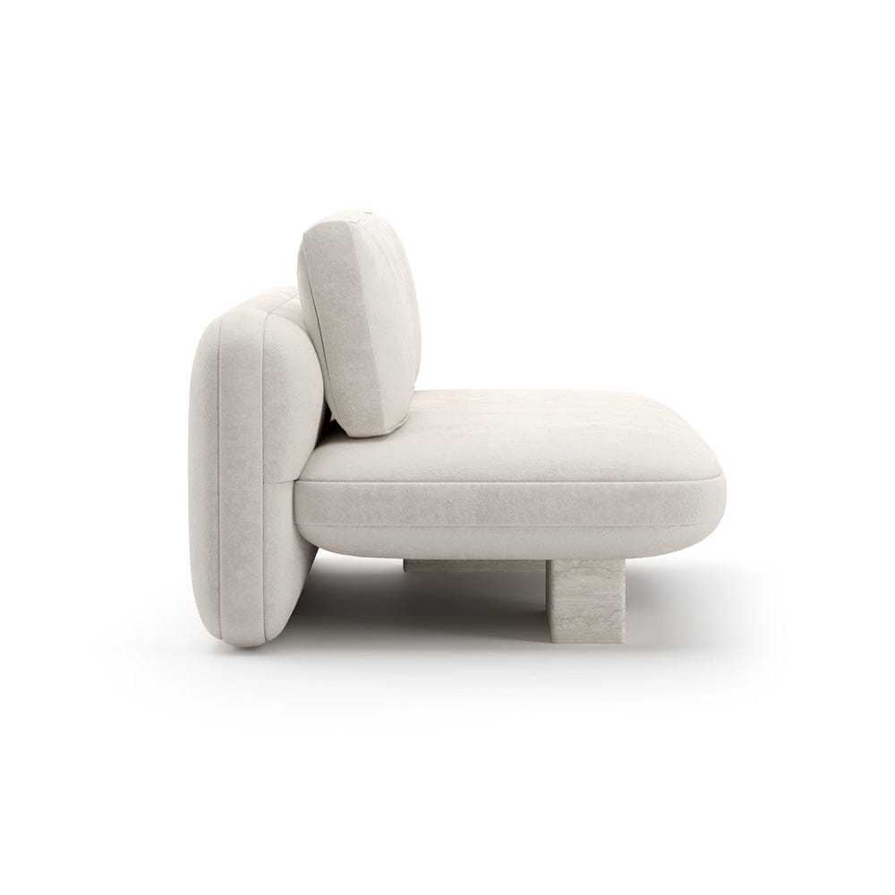 Caracole - Overlap Armless Loveseat Ecru - UPH-425V-AL5-B view 3