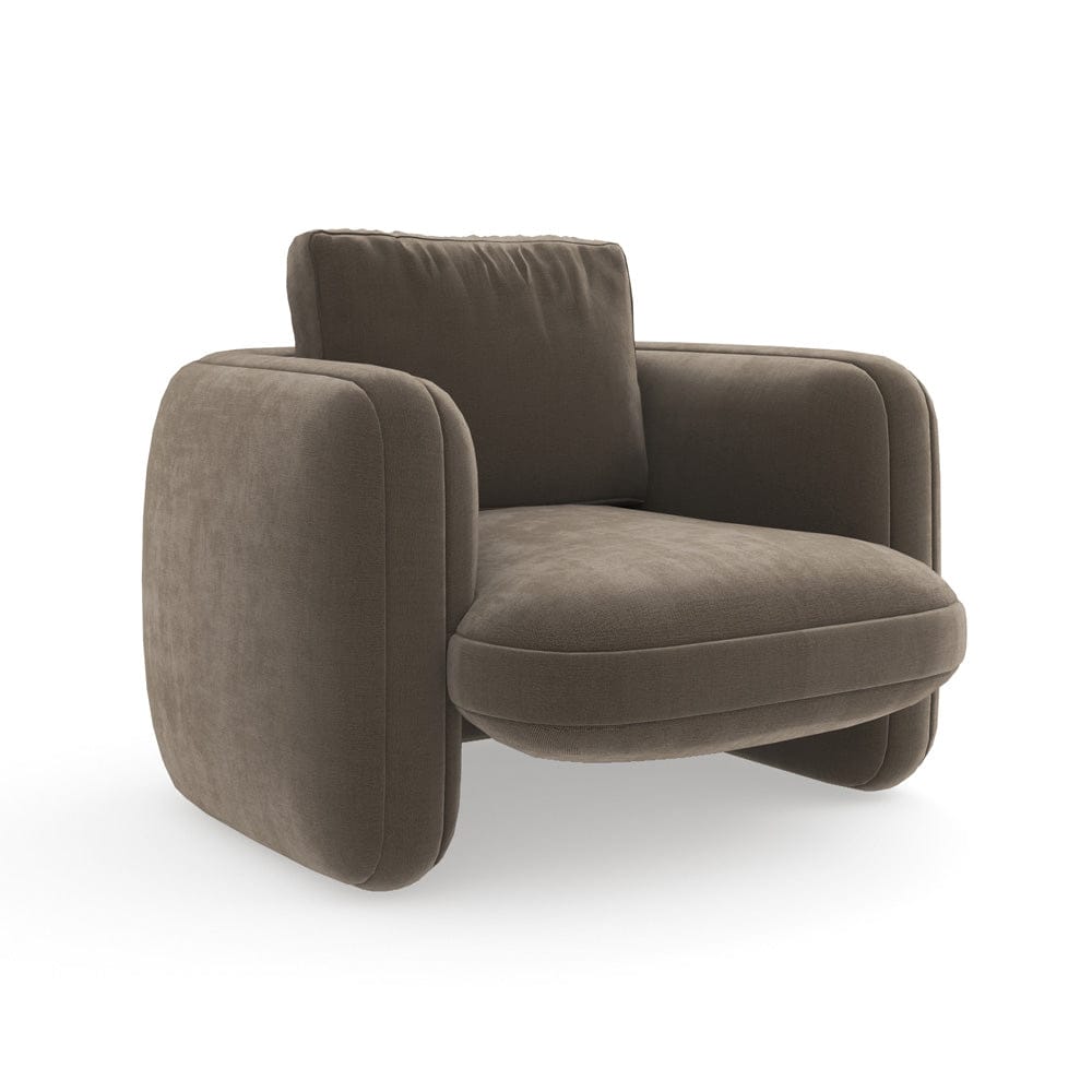 Caracole - Overlap Chair Dark Taupe - UPH-425V-032-A view 1