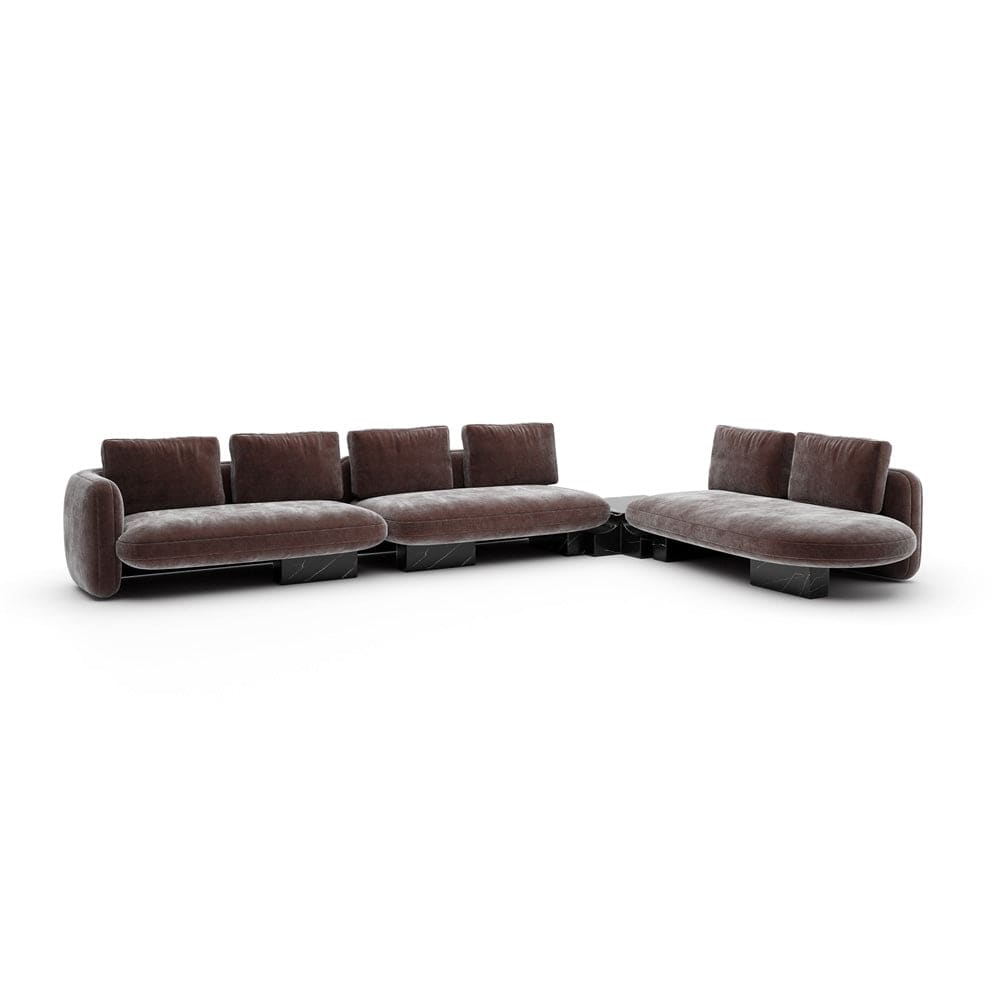 Caracole - Overlap L Bumper Sectional Dk Taupe - UPH-425V-SEC4-A view 1