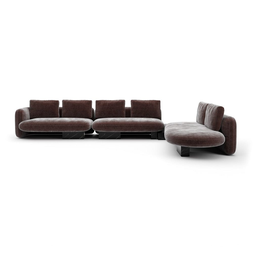 Caracole - Overlap L Bumper Sectional Dk Taupe - UPH-425V-SEC4-A view 2