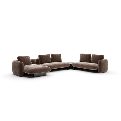 Caracole - Overlap Large Left Chaise Sectional Dark Taupe - UPH-425V-SEC29-A view 1