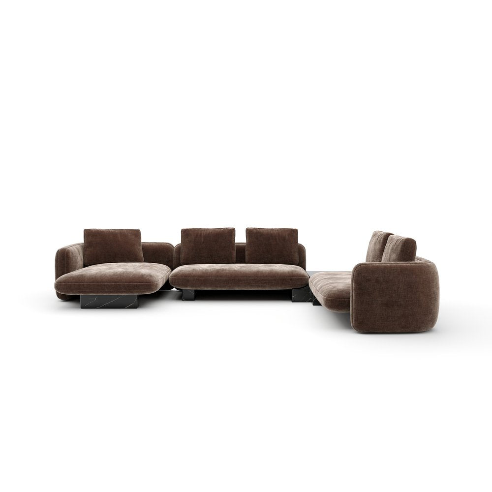 Caracole - Overlap Large Left Chaise Sectional Dark Taupe - UPH-425V-SEC29-A view 2