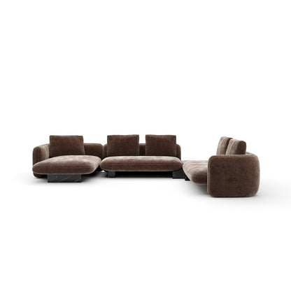 Caracole - Overlap Large Left Chaise Sectional Dark Taupe - UPH-425V-SEC29-A view 2