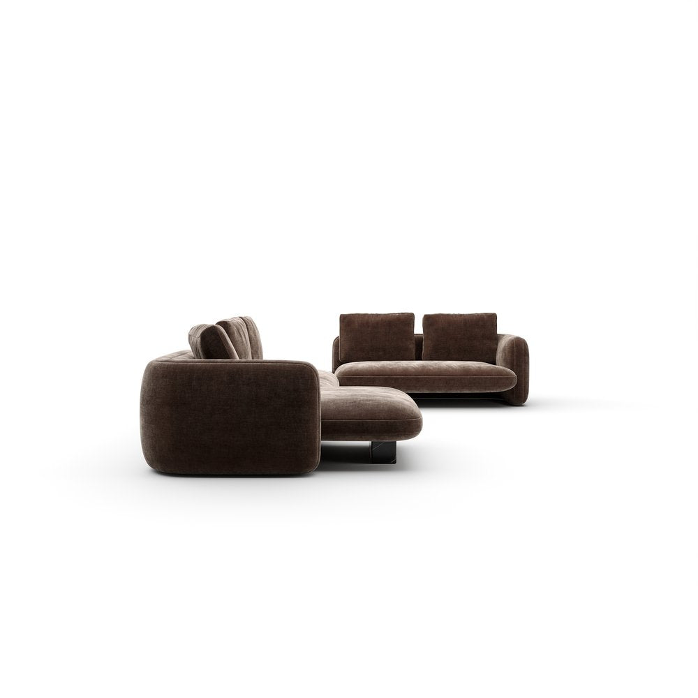 Caracole - Overlap Large Left Chaise Sectional Dark Taupe - UPH-425V-SEC29-A view 3