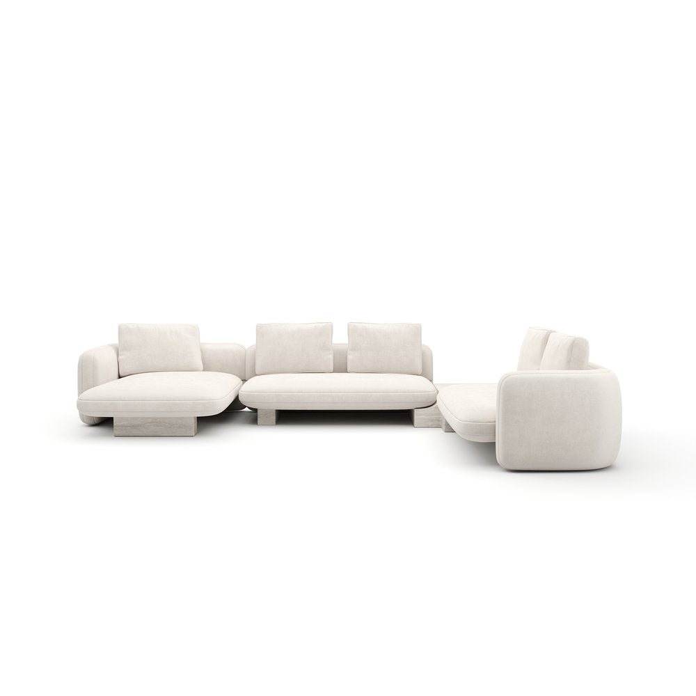 Caracole - Overlap Large Left Chaise Sectional Ecru - UPH-425V-SEC29-B view 2