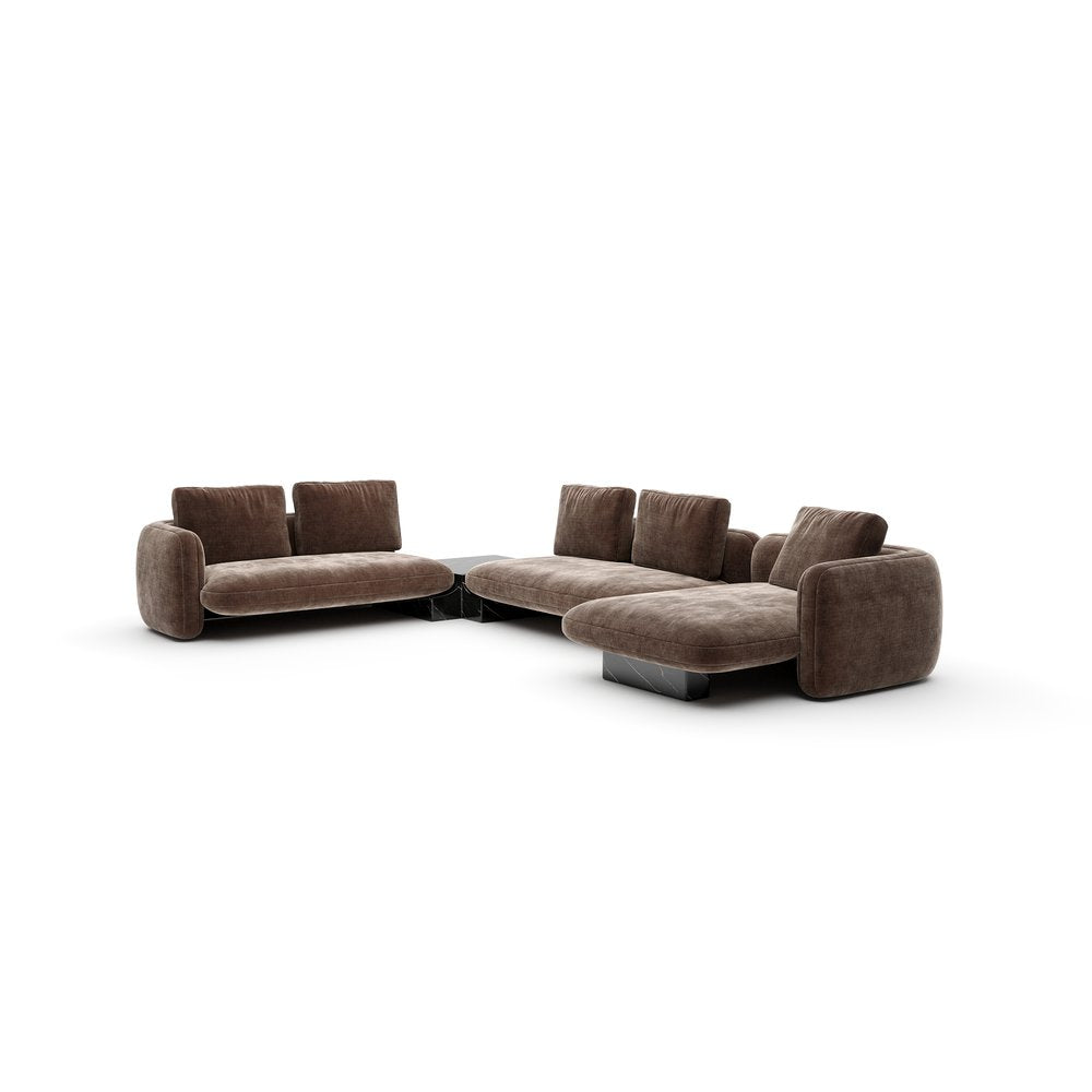 Caracole - Overlap Large Right Chaise Sectional Dark Taupe - UPH-425V-SEC28-A view 1