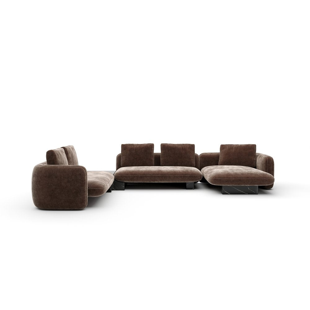 Caracole - Overlap Large Right Chaise Sectional Dark Taupe - UPH-425V-SEC28-A view 2