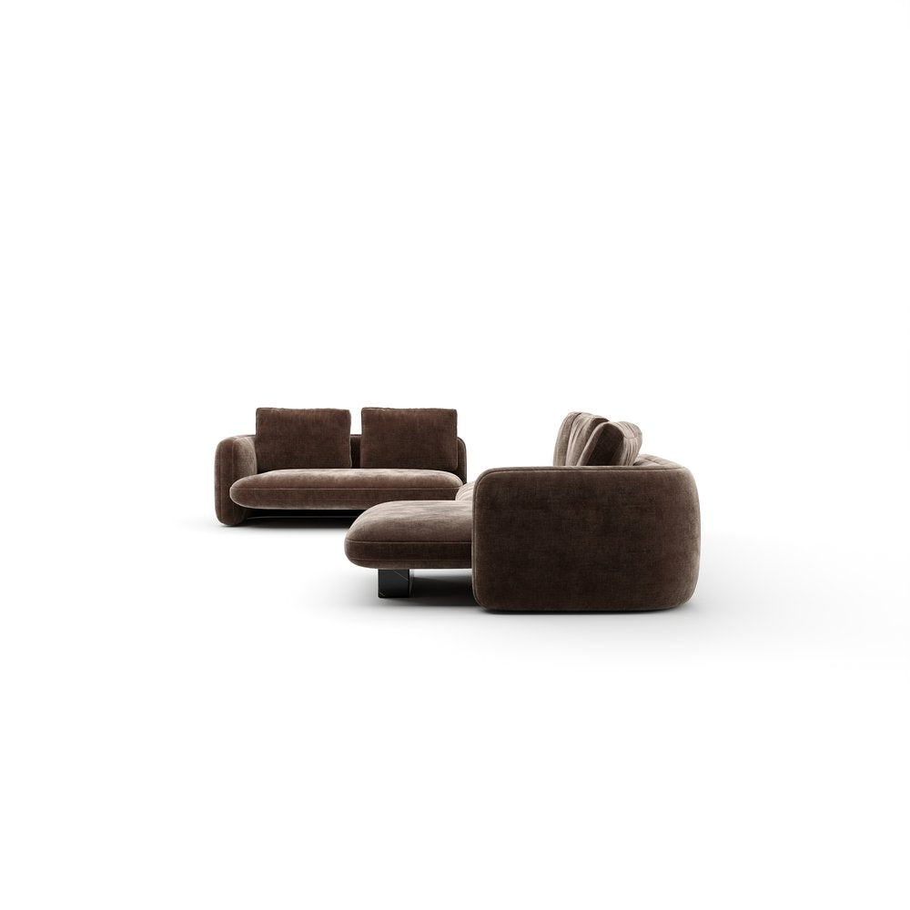 Caracole - Overlap Large Right Chaise Sectional Dark Taupe - UPH-425V-SEC28-A view 3