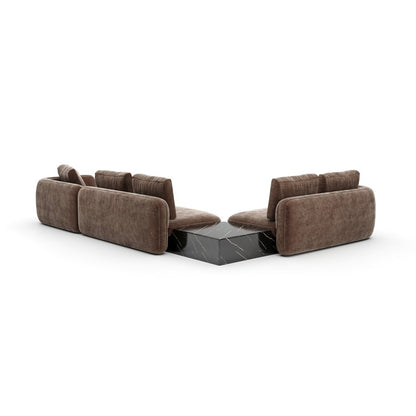 Caracole - Overlap Large Right Chaise Sectional Dark Taupe - UPH-425V-SEC28-A view 4