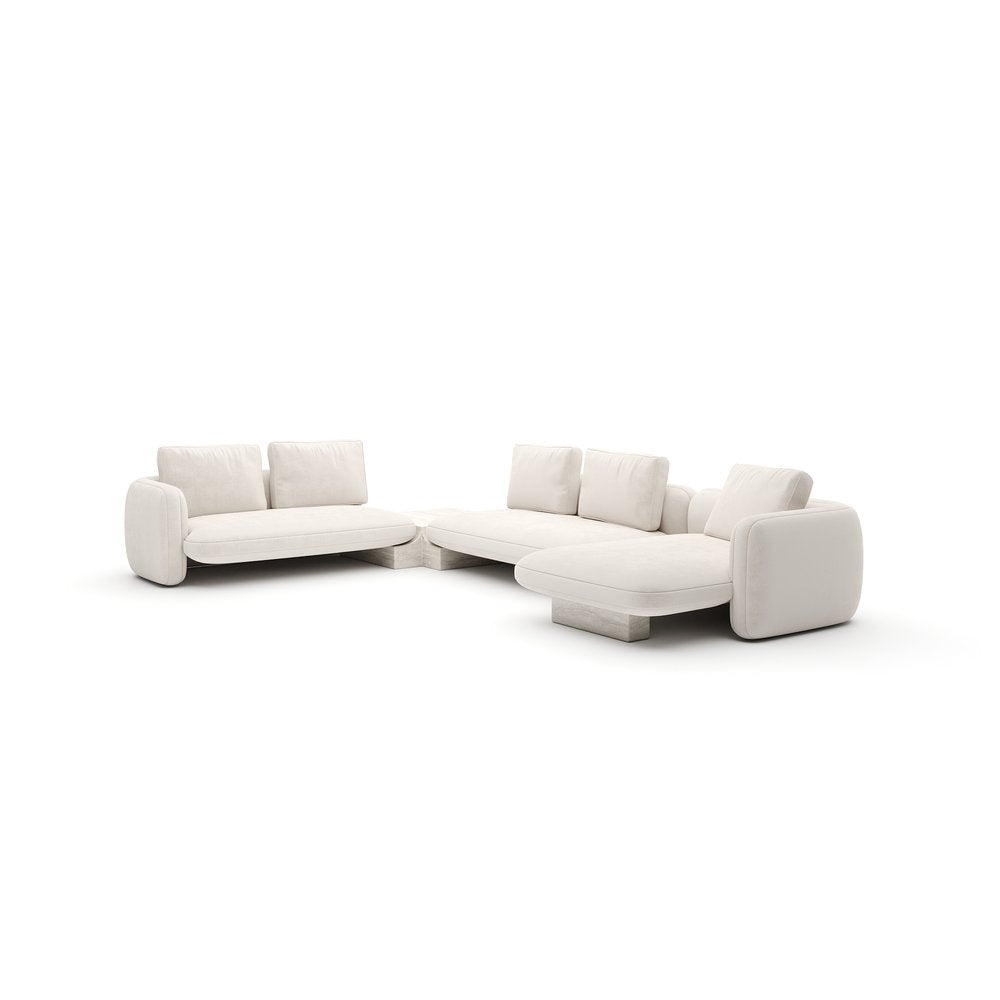 Caracole - Overlap Large Right Chaise Sectional Ecru - UPH-425V-SEC28-B view 1