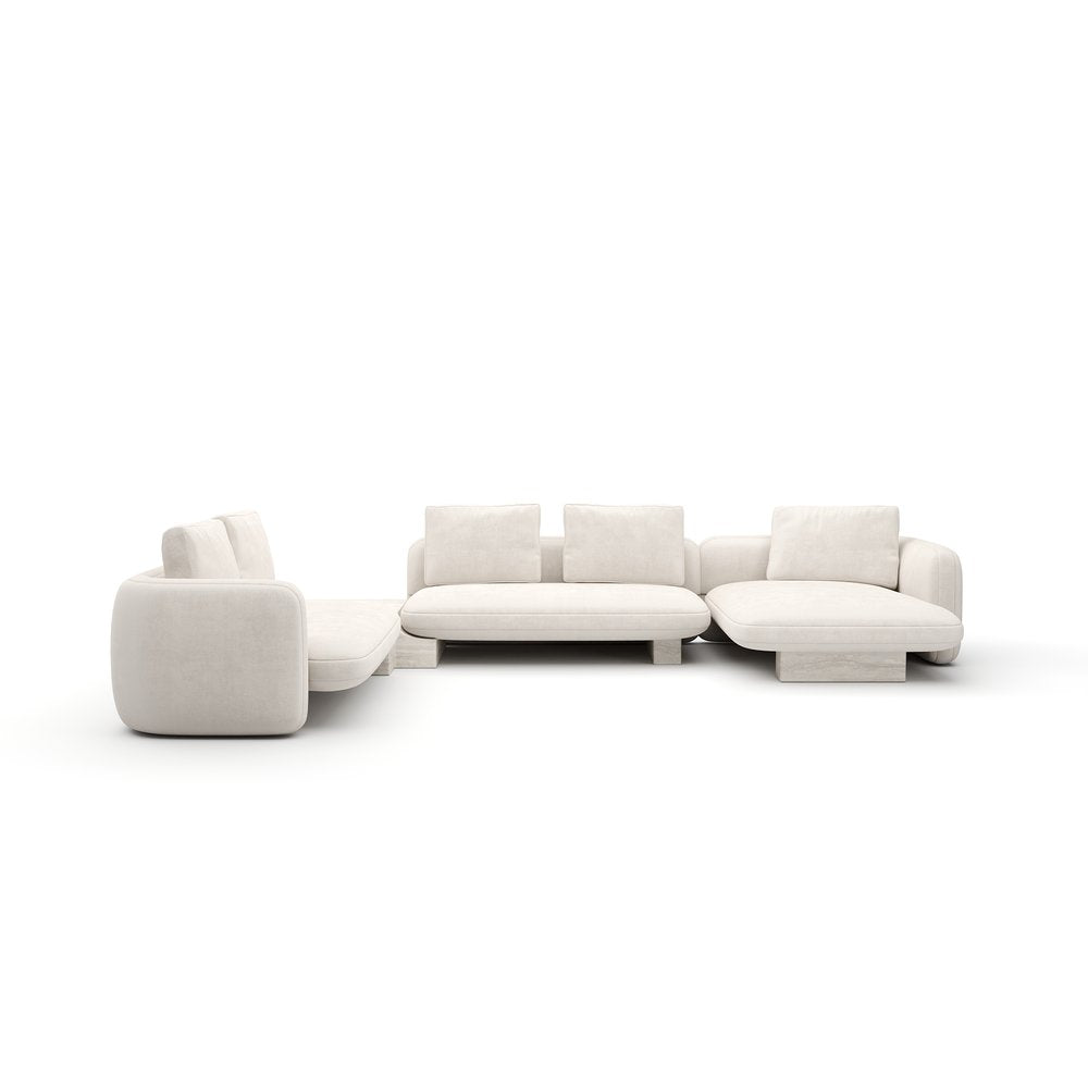 Caracole - Overlap Large Right Chaise Sectional Ecru - UPH-425V-SEC28-B view 2