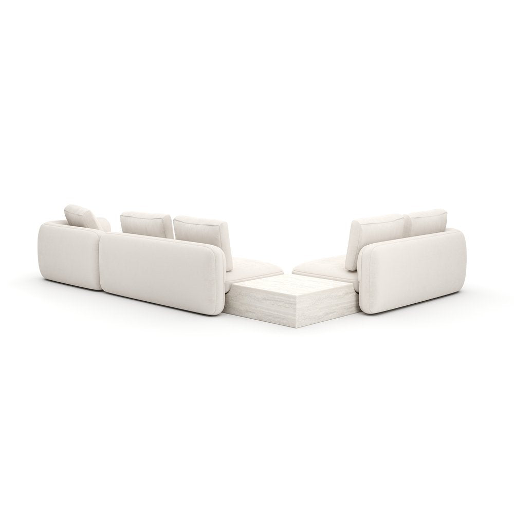 Caracole - Overlap Large Right Chaise Sectional Ecru - UPH-425V-SEC28-B view 4