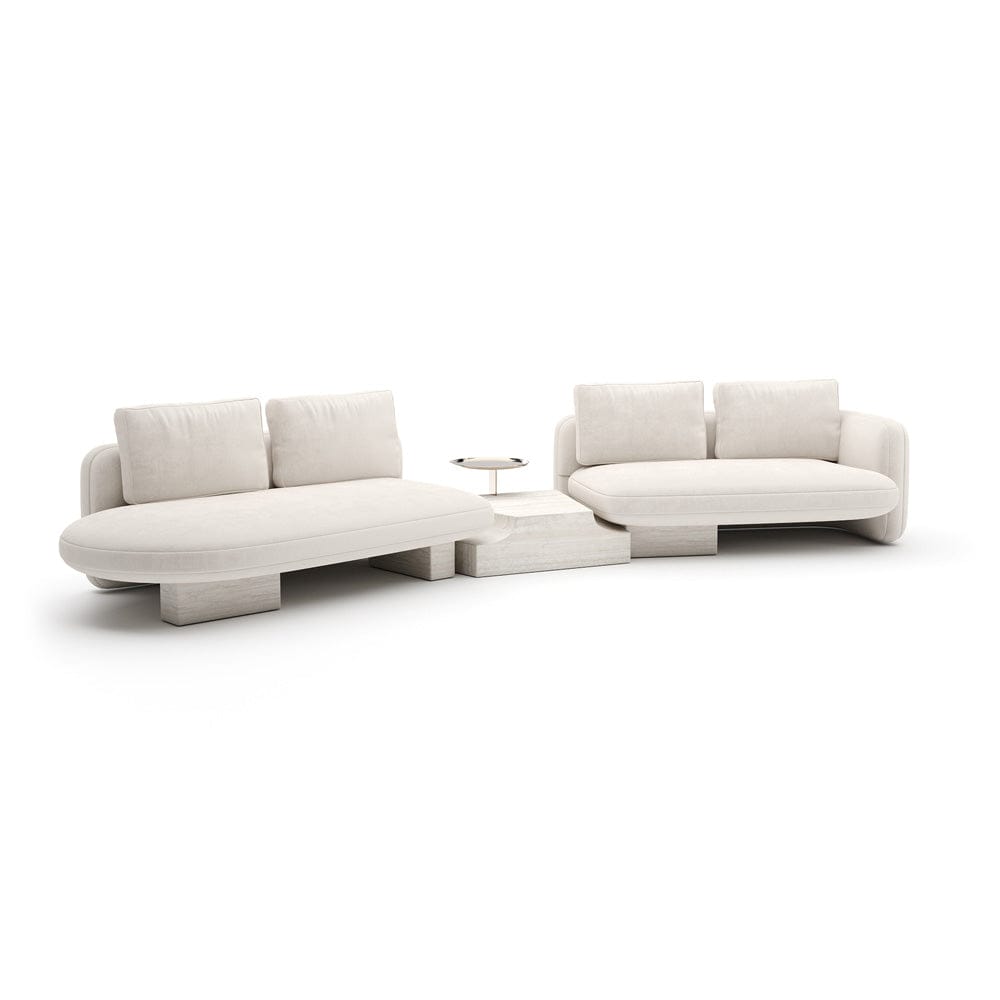 Caracole - Overlap Left Bumper Sectional Ecru - UPH-425V-SEC2-B view 1