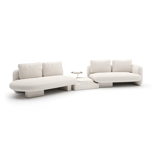 Caracole - Overlap Left Bumper Sectional Ecru - UPH-425V-SEC2-B view 1