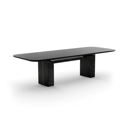 Caracole - Overlap Rectangle Dining Table Dark - CLA-425V-2011 view 1
