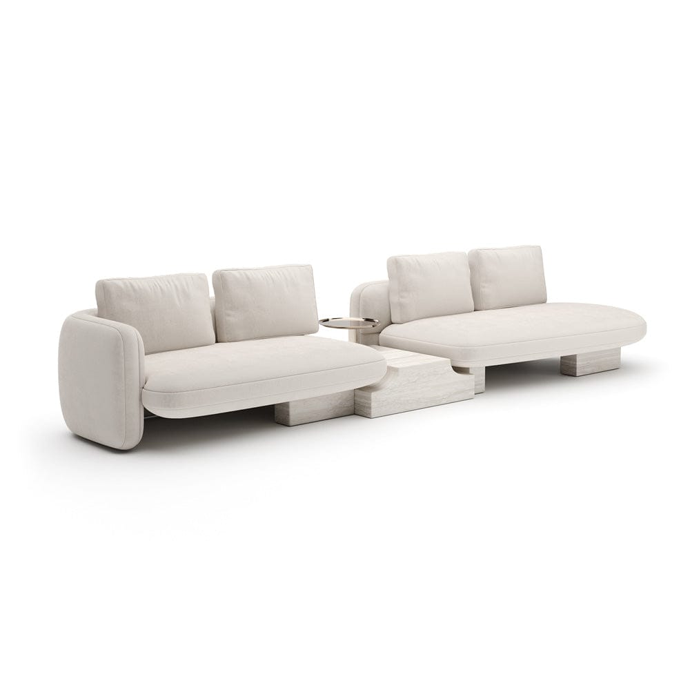 Caracole - Overlap Right Bumper Sectional Ecru - UPH-425V-SEC1-B view 1