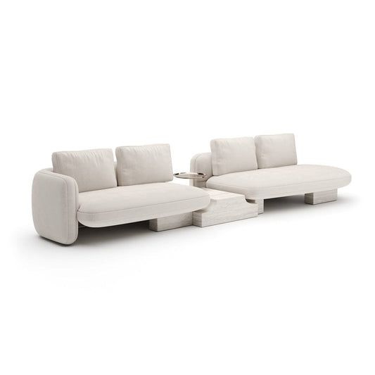 Caracole - Overlap Right Bumper Sectional Ecru - UPH-425V-SEC1-B view 1
