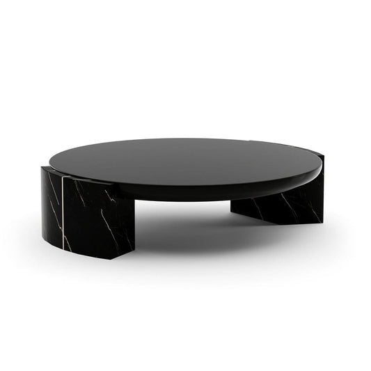 Caracole - Overlap Round Cocktail Table Dark - CLA-425V-407 view 1