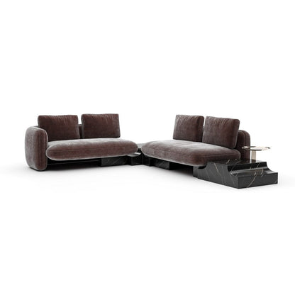 Caracole - Overlap Wedge Sectional Dk Taupe - UPH-425V-SEC24-A view 1