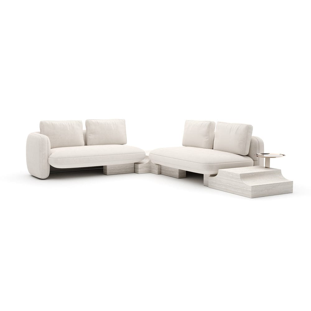 Caracole - Overlap Wedge Sectional Ecru - UPH-425V-SEC24-B view 1