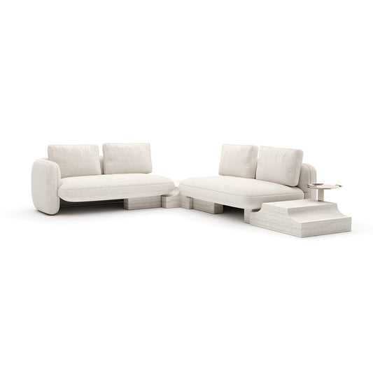 Caracole - Overlap Wedge Sectional Ecru - UPH-425V-SEC24-B view 1