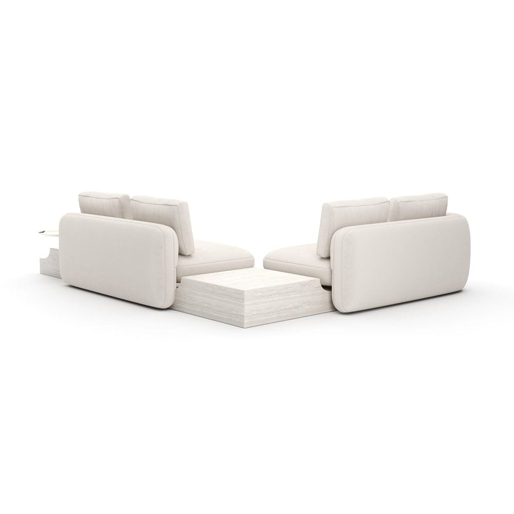 Caracole - Overlap Wedge Sectional Ecru - UPH-425V-SEC24-B view 4