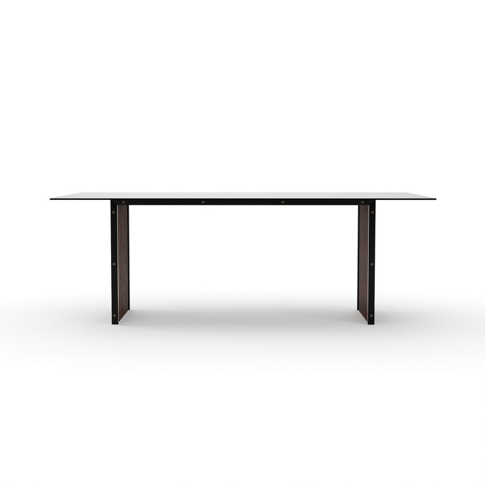 Caracole - Pinstripe Dark Slatted Dining Table - CLA-025-2022A view 2