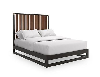 Caracole - Pinstripe Slatted Bed Dark - King Bed - CLA-424-127 veiw 1