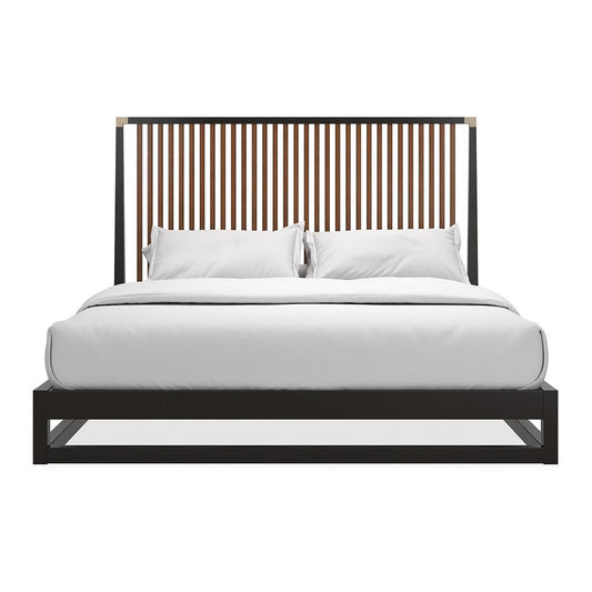 Caracole - Pinstripe Slatted Bed Dark - King Bed - CLA-424-127 veiw 2