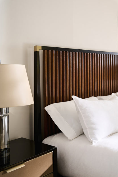 Caracole - Pinstripe Slatted Bed Dark - King Bed - CLA-424-127
