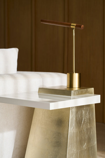 Caracole - Plank Side Table in Almond Milk - CLA-024-411