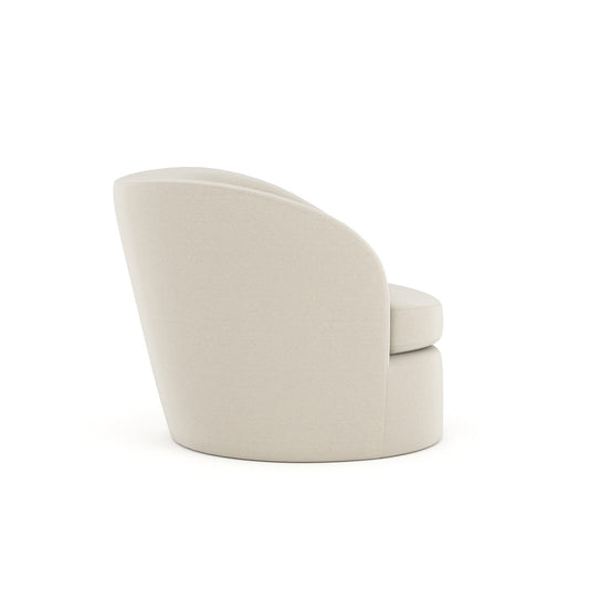 Caracole - Quasi Laf Swivel Chair in Ivory - UPH-024-039-A
