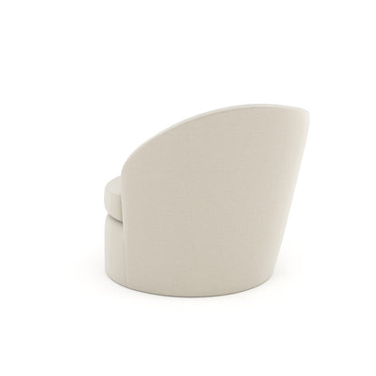 Caracole - Quasi Laf Swivel Chair in Ivory - UPH-024-039-A