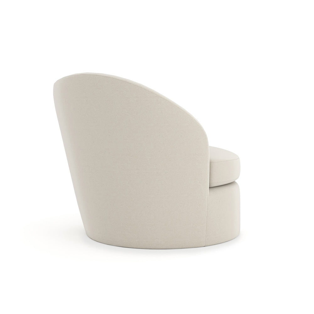 Caracole - Quasi Raf Swivel Chair in Ivory - UPH-024-032-A