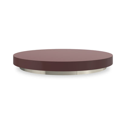 Caracole - Radius Cocktail Round Accent Tray in Rouge Red Gloss - CLA-024-429