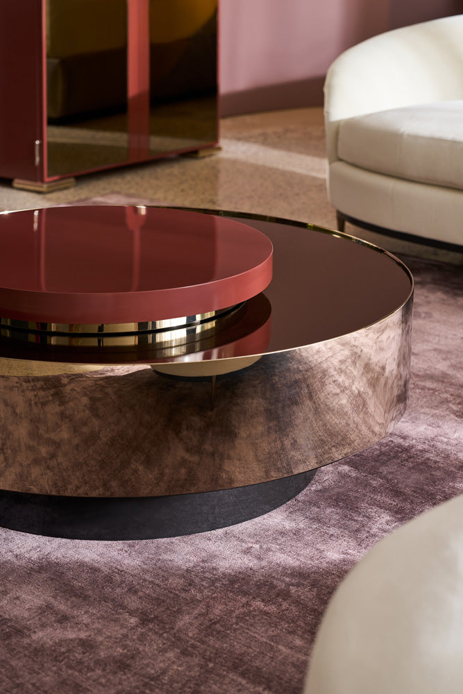 Caracole - Radius Cocktail Table in Chocolate Truffle - CLA-024-4011