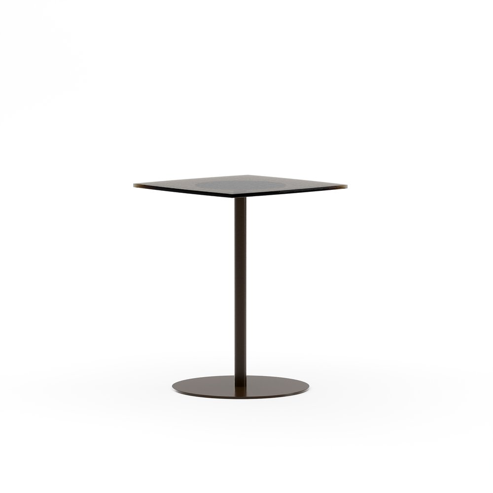 Caracole - Resurface Bronze Glass Pedestal Side Table - CLA-426-415 view 1