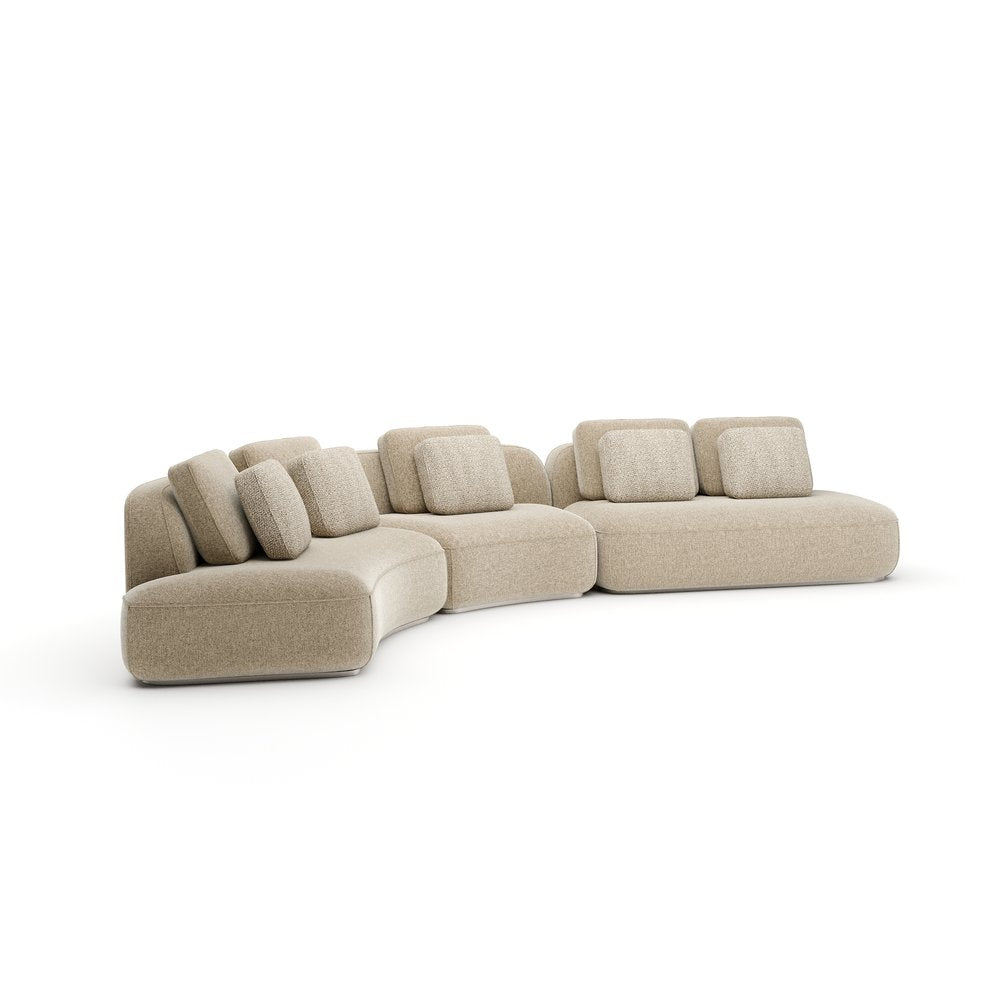 Caracole - Sasso 3Pc Curved Sofa - Oatmeal - UPH-426-SEC6-B view 1