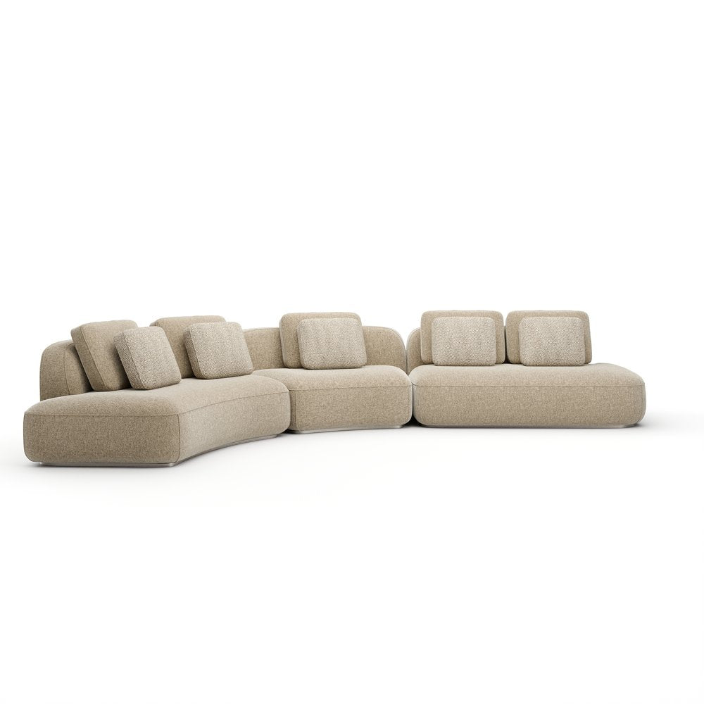 Caracole - Sasso 3Pc Curved Sofa - Oatmeal - UPH-426-SEC6-B view 2